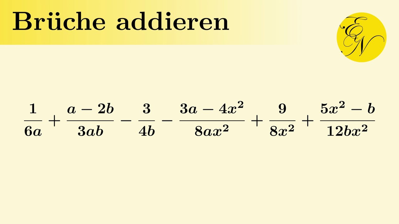 Brüche addieren und subtrahieren