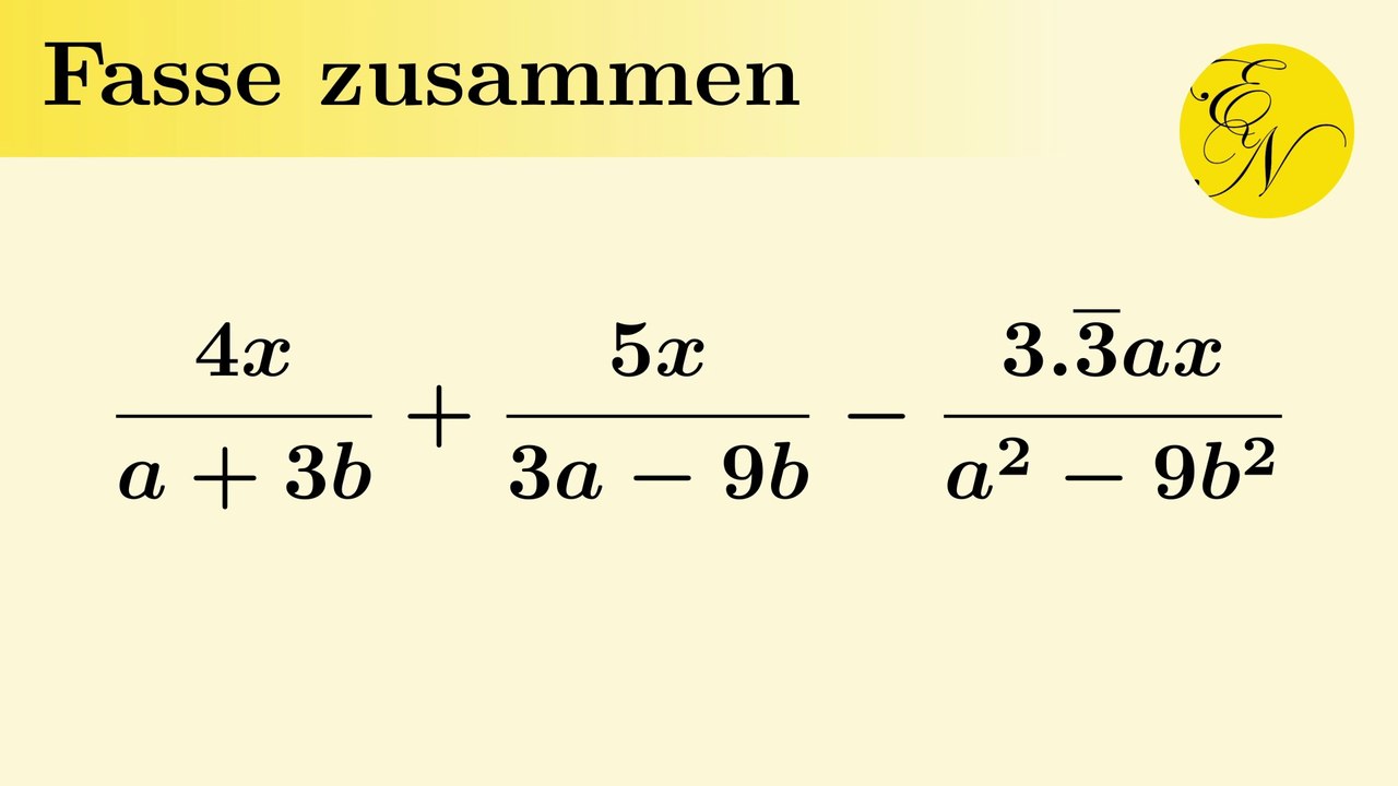 Brüche addieren und subtrahieren