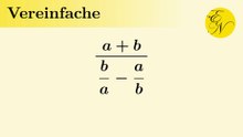 Doppelbruch mit konventioneller Methode vereinfachen
