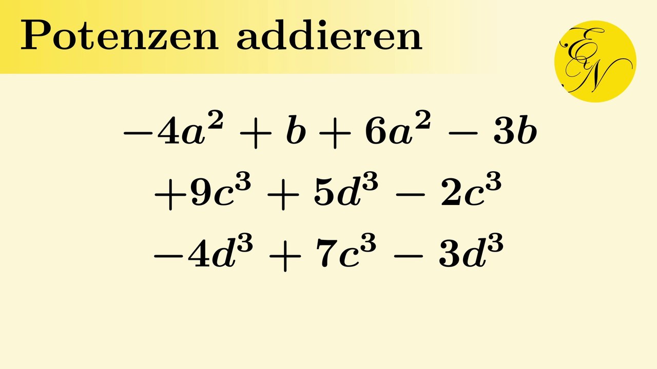 Potenzen addieren und subtrahieren