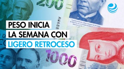 Peso inicia la semana con un ligero retroceso frente al dólar