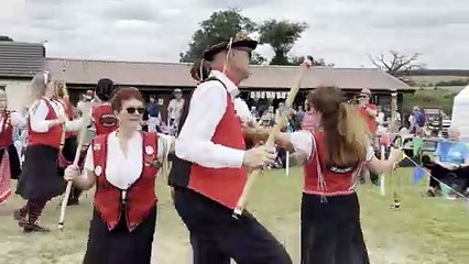 Winkleigh Morris dancing at Morchard Bishop Fun Day, video by Alan Quick IMG_8178