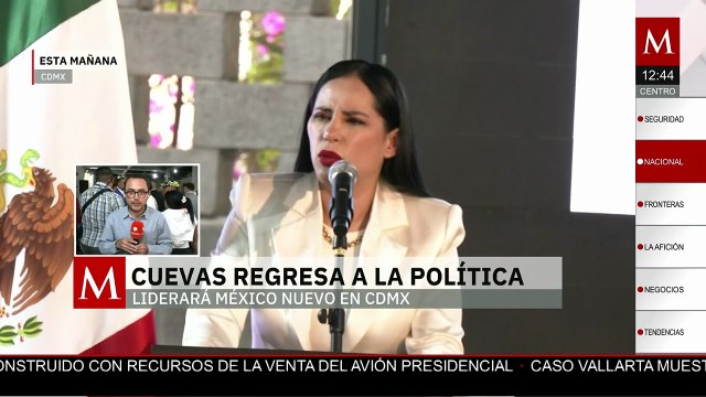 Sandra Cuevas regresa a la política; liderará México Nuevo en CdMx