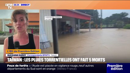 2,8 mètres de pluie en une semaine à Taïwan: 5 morts après des pluies torrentielles