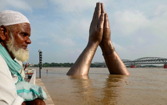 Monsoon rains: Varanasi Namo Ghat flooded as water level of Ganga River rises