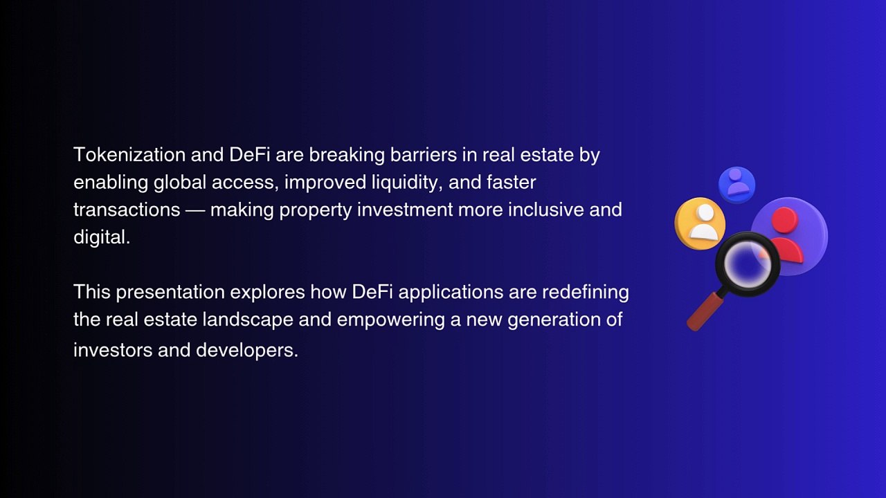 DeFi Applications for Tokenized Real Estate