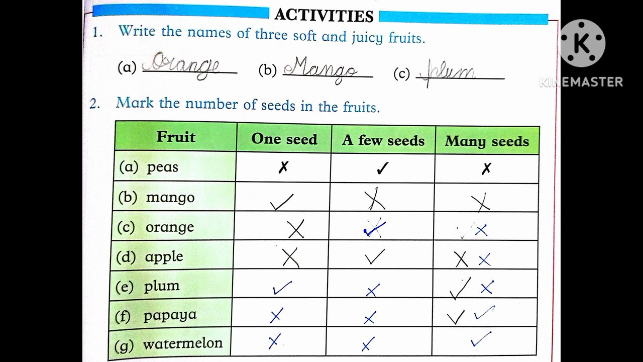 Oxford Amazing science book 2 unit 6 fruits and seeds solved exercise question answer teacher guide