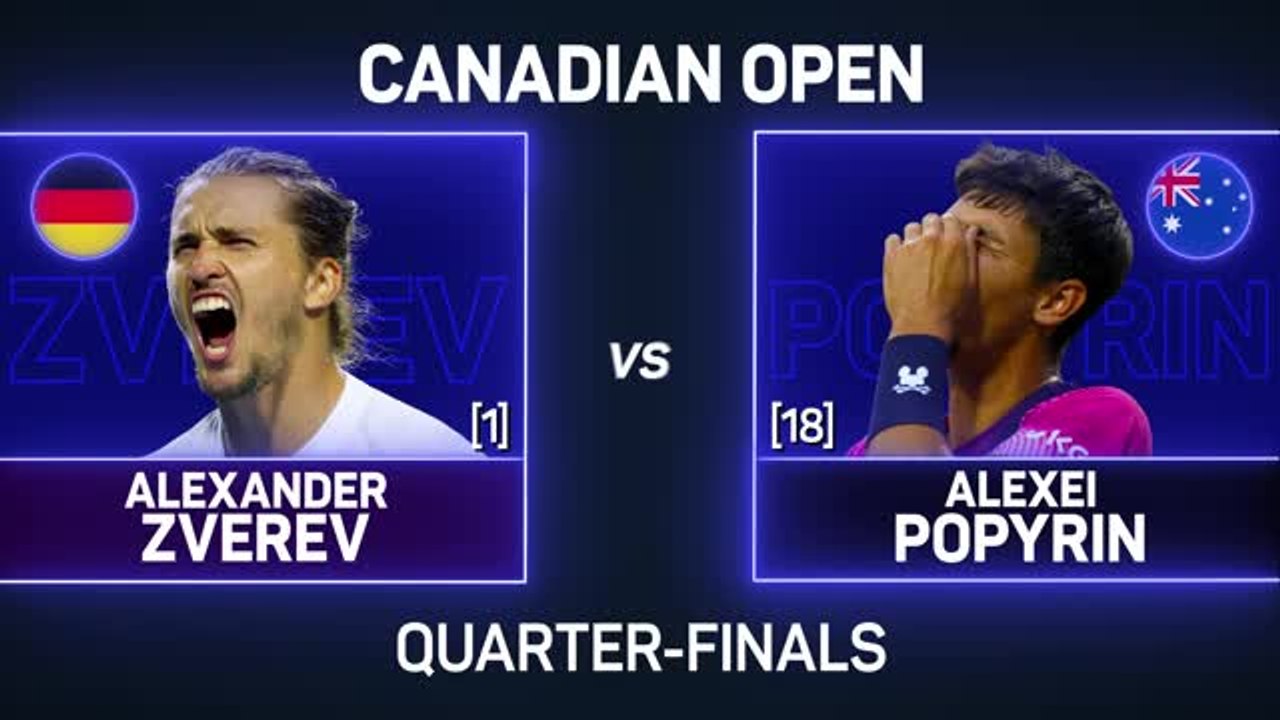 Zverev battles from a set down to reach Toronto semis