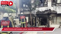 Fatih'te ecza deposunda çıkan yangın söndürüldü