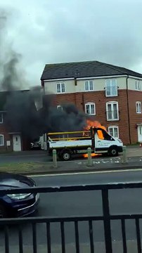 Truck bursts into flames at side of busy Doncaster road