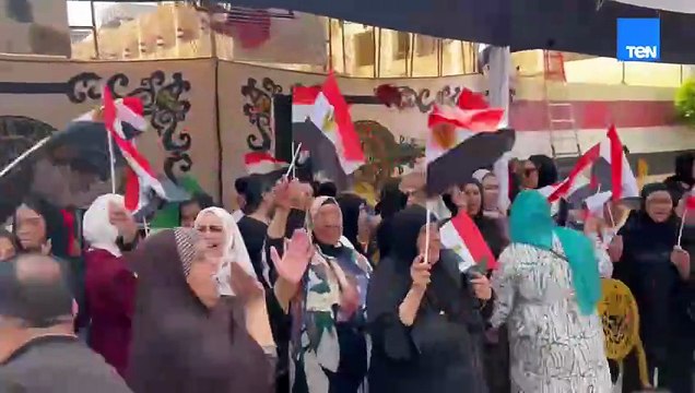 الأغاني الوطنية وأعلام مصر تزين لجان الدقهلية