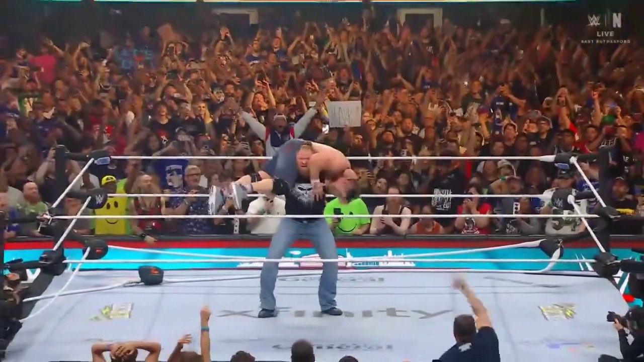 Brock Lesnar returns to WWE and F-5s John Cena - Summerslam 2025 Sunday August 3, 2025