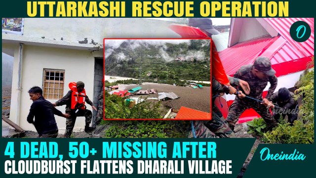 Uttarkashi Cloudburst KILLS 4, Sweeps Away Dharali Village | Army, NDRF Launch MEGA Rescue On Ground