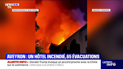 65 personnes évacuées après un incendie qui a touché un hôtel dans l'Aveyron