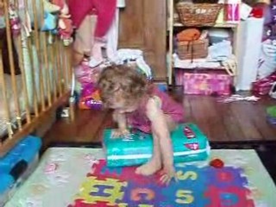 Ambre et sa varicelle (elle a la pêche quand même!!)