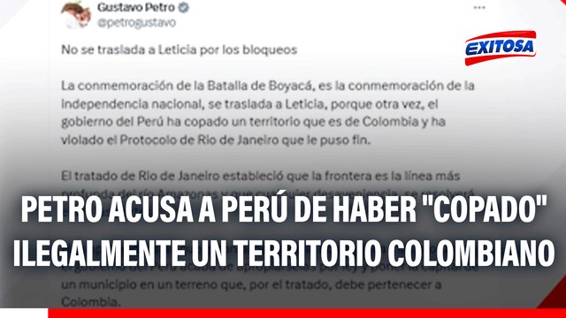 Gustavo Petro acusa al Perú de haber copado un territorio colombiano en la Amazonía: Defenderemos la soberanía nacional