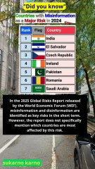 Countries with misinformation as a top risk in 2024 according to the world economic forum #news