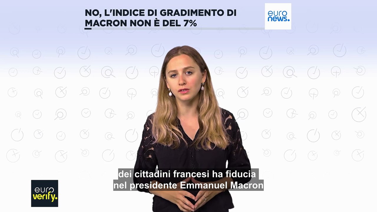 No, l'indice di gradimento del presidente francese Emmanuel Macron non è del 7 per cento