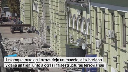 Rusia ataca una estación de tren en Lozova tras visita de Zelenski a la región