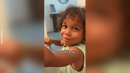 Mum Pranks Son With Poop in Toilet Paper Trick
