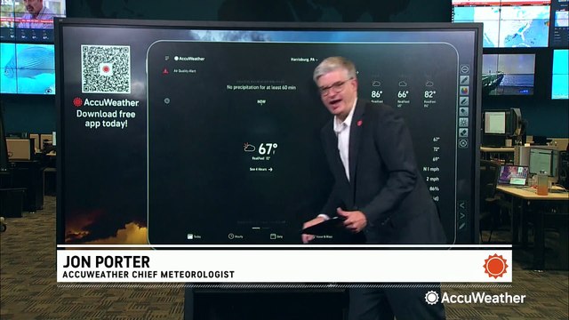 Get your hourly forecast with the free AccuWeather app