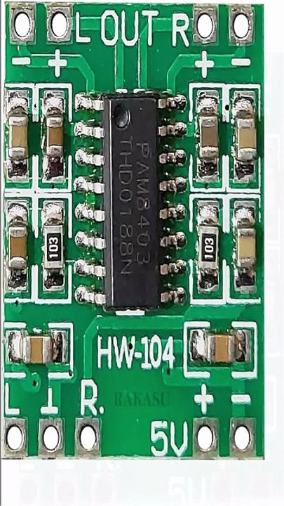 Alimentar el * PAM8403 con voltajes fuera del rango: ¿funciona?