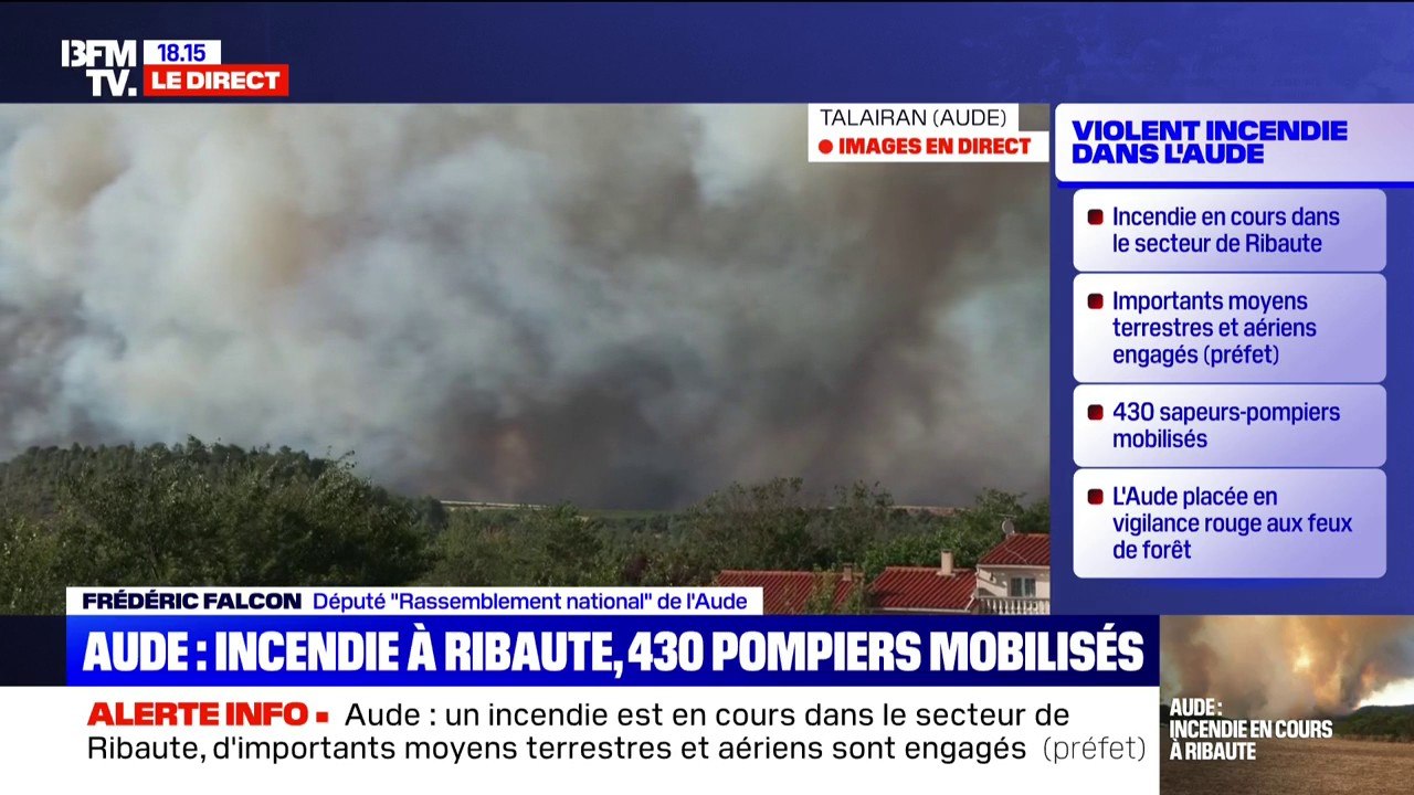 Incendie dans l'Aude: "Il faut réfléchir à une stratégie d'aménagement du territoire qui permette de juguler les effets des incendies", indique Frédéric Falcon, député de l'Aude (RN)