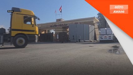 Sejumlah trak bantuan memasuki Gaza dari Mesir