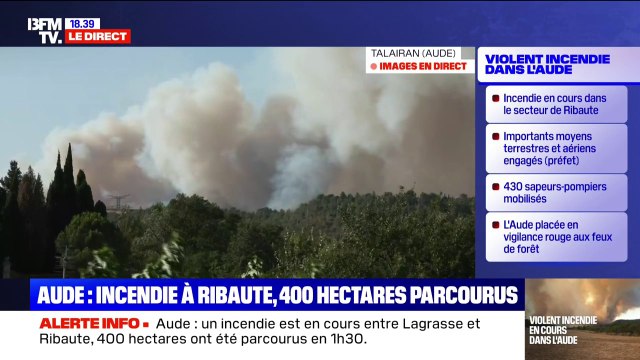 Incendie dans l'Aude: Il y a des habitations qui sont menacées par le feu , déclare Marilyse Rivière, maire de Tournissan