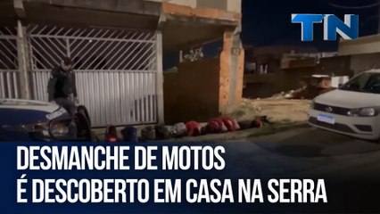Desmanche de motos é descoberto em casa na Serra