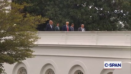Watch Donald Trump walk on top of White House roof: ‘Taking a little walk’