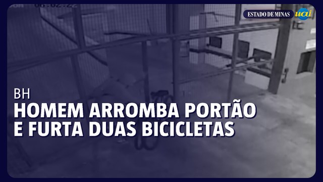 Homem arromba portão e furta duas bicicletas em BH