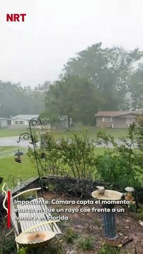 Un hombre en Florida fue sorprendido por un rayo que cayó justo frente a su casa. Todo quedó captado en video y ya es viral. Las autoridades recomiendan extremar precauciones durante tormentas eléctricas.