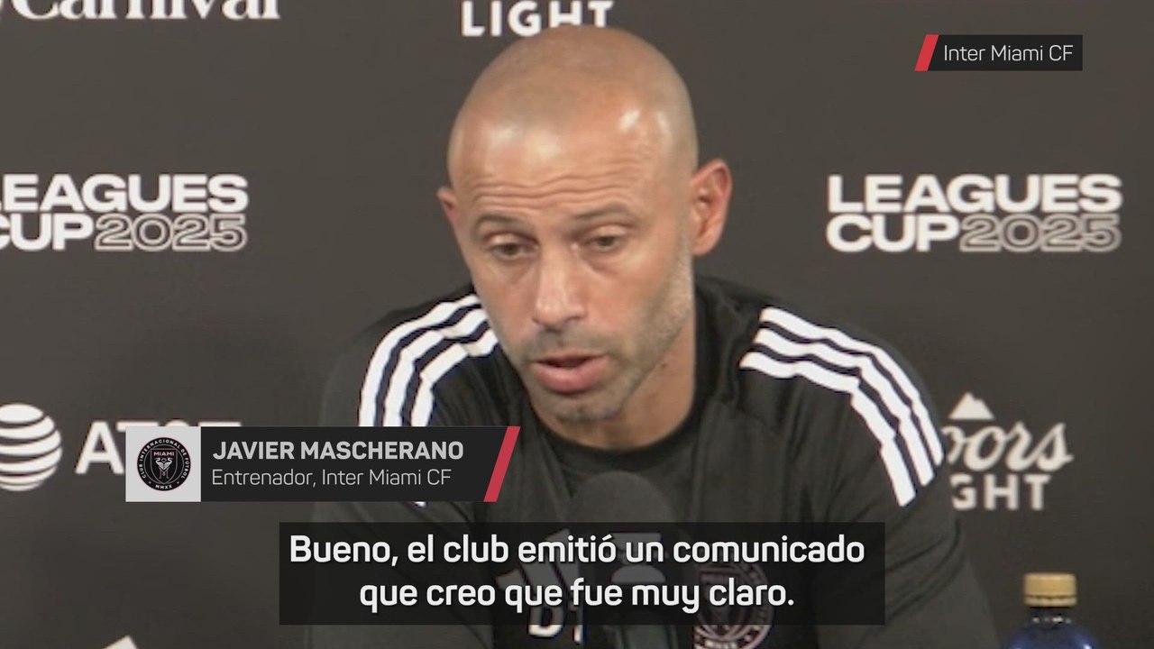 Mascherano confirma la baja de Messi para el duelo con Pumas: "Es una lesión leve"