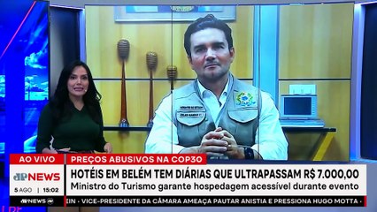 Ministro do Turismo esclarece polêmicas sobre hospedagens da COP 30  | TEMPO REAL