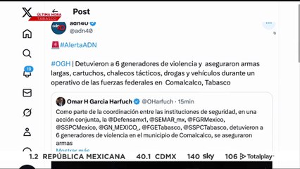 🚨¡Última Hora! Fuerzas Federales detienen a seis generadores de violencia en Comalcalco, Tabasco