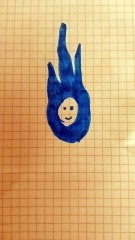 Mostro azzurro  disegno