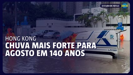 Hong Kong tem chuva mais forte para agosto em 140 anos