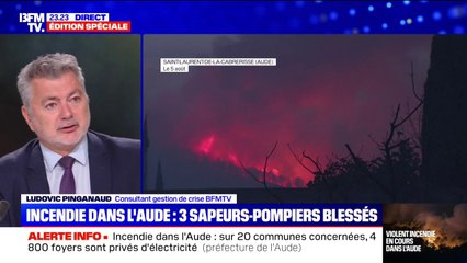 Incendie dans l'Aude: au moins 8.000 hectares parcourus par le feu et trois sapeurs-pompiers blessés