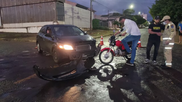 Homem fica ferido após acidente no Bairro Alto Alegre em Cascavel