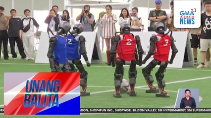 Humanoid robots na lalahok sa taunang soccer games, puspusan ang pag-eensayo | Unang Balita