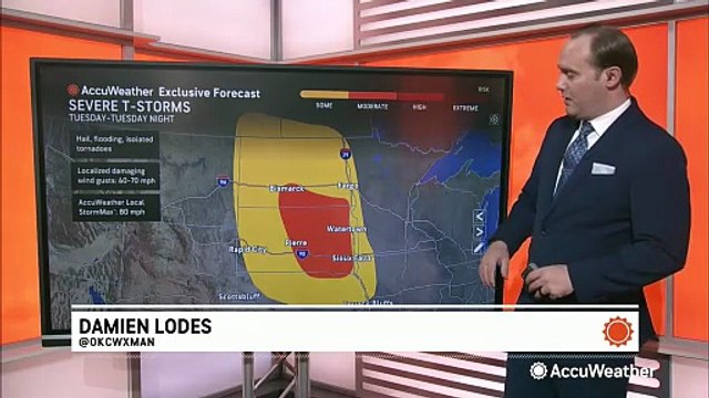Severe storms prompt tornado watches in the Dakotas