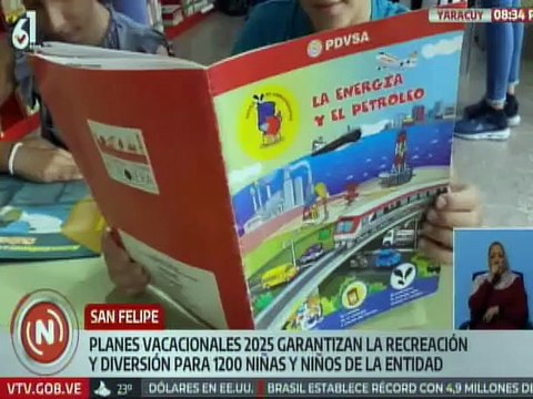 Planes vacacionales 2025 garantizaran la recreación de los niños y niñas del estado Yaracuy