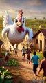 A big chicken enters the village, beautiful story #shorts #ai #hen #trending