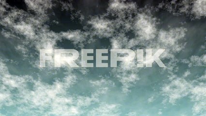 simple cloud moving blue sky animation with alpha channel