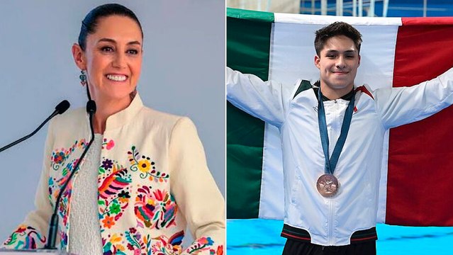 Osmar Olvera revela que Claudia Sheinbaum lo felicitó tras ganar el oro en el Mundial de Deportes Acuáticos Singapur 2025