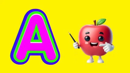 Learn ABC with Sounds & TWO Words | A for Apple – Alphabet Song for Toddlers