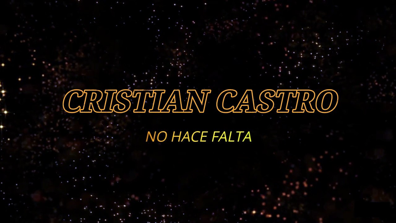 Cristian Castro - No hace falta (KARAOKE)