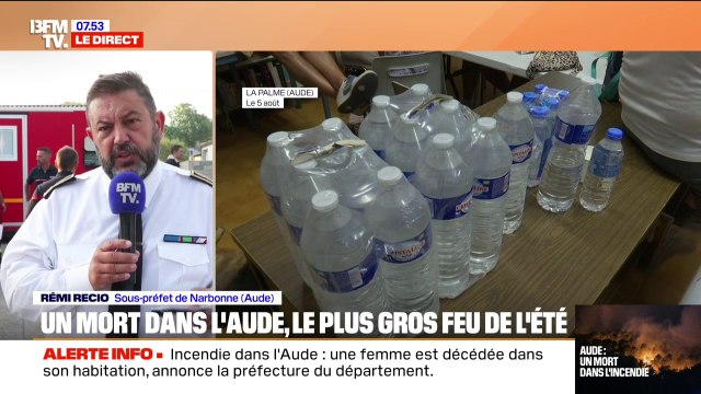 Incendie dans l'Aude: Pour ceux qui sont à l'intérieur de la bulle d'évolution de l'incendie et de son traitement, il faut rester chez soi , indique le sous-préfet de Narbonne