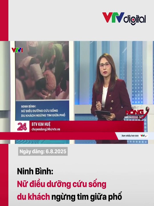 Một nữ điều dưỡng đã kịp thời cấp cứu nam du khách bị ngừng tim khi tham quan phố cổ Hoa Lư, Ninh Bình.